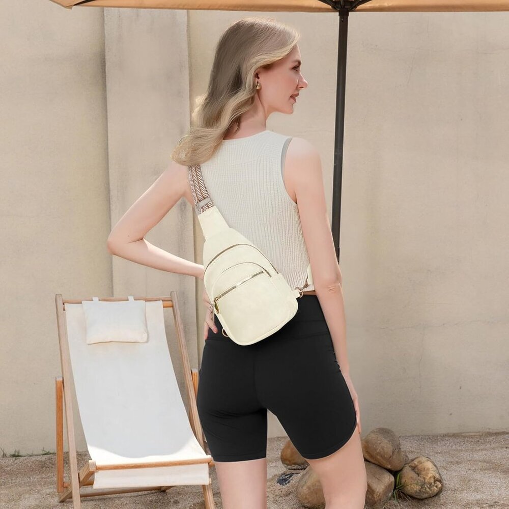 Versatile Small Leather Sling Backpack Purse With… - image 3